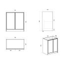Kendal Floor Standing Vanity Unit - 800mm Spec Drawing