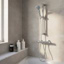 Abode Chrome Thermostatic Bar Valve Shower with Slide Rail Kit