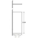 Statton Black Frameless Bath Screen