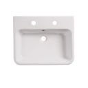 Tavistock Lansdown Linen White Floor Standing Vanity Unit with Two Tap Hole Basin 575mm