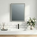 Adison Black Framed LED Backlit Heated Bathroom Mirror 600x800mm