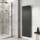 Perth Grey Single Vertical Flat Panel Radiator 1600x475mm
