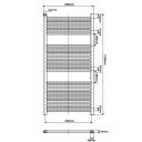 Neptune Matt Black Heated Towel Rail 1200x600mm