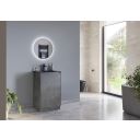 Odion Concrete Floor Standing Vanity Unit with Black Basin 500mm