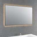 Rione Black Rectangular Backlit LED Heated Mirror 1200x550mm