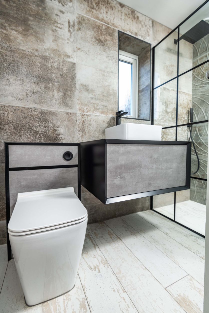 Devlin Black & Concrete WC Unit