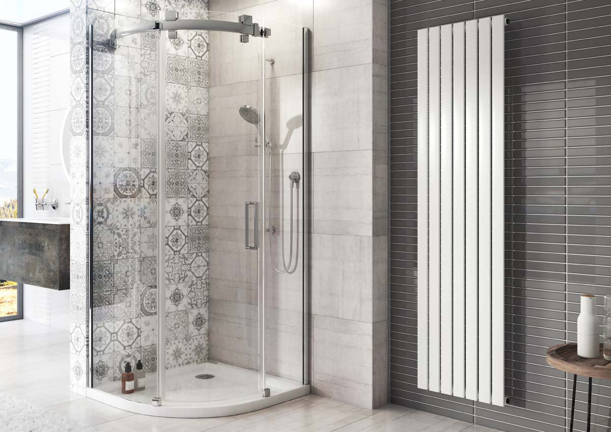 Vertical 1800x475mm White Flat Panel Radiator Easy Bathrooms