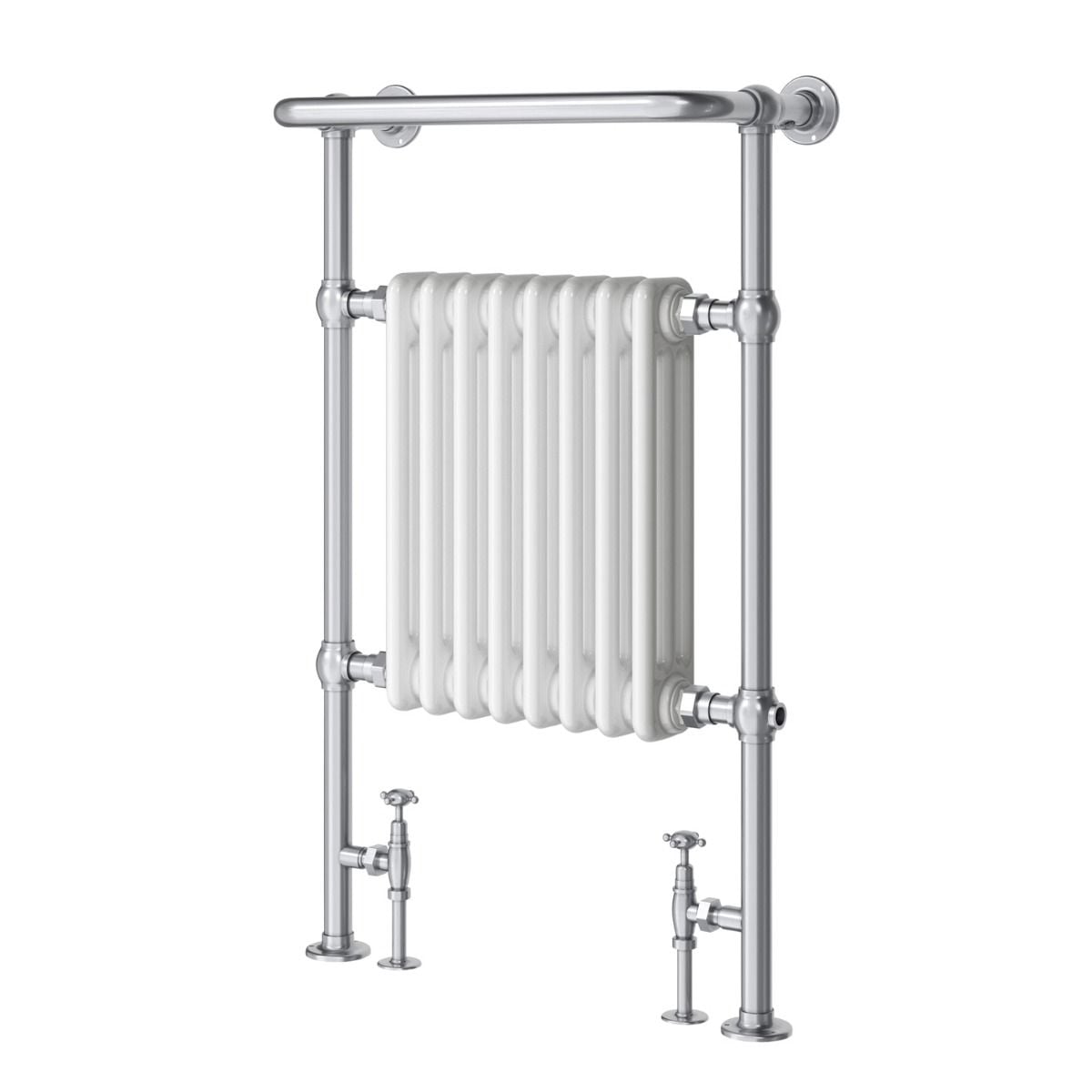 Hive White Chrome Traditional Heated Towel Radiator – 940x600mm