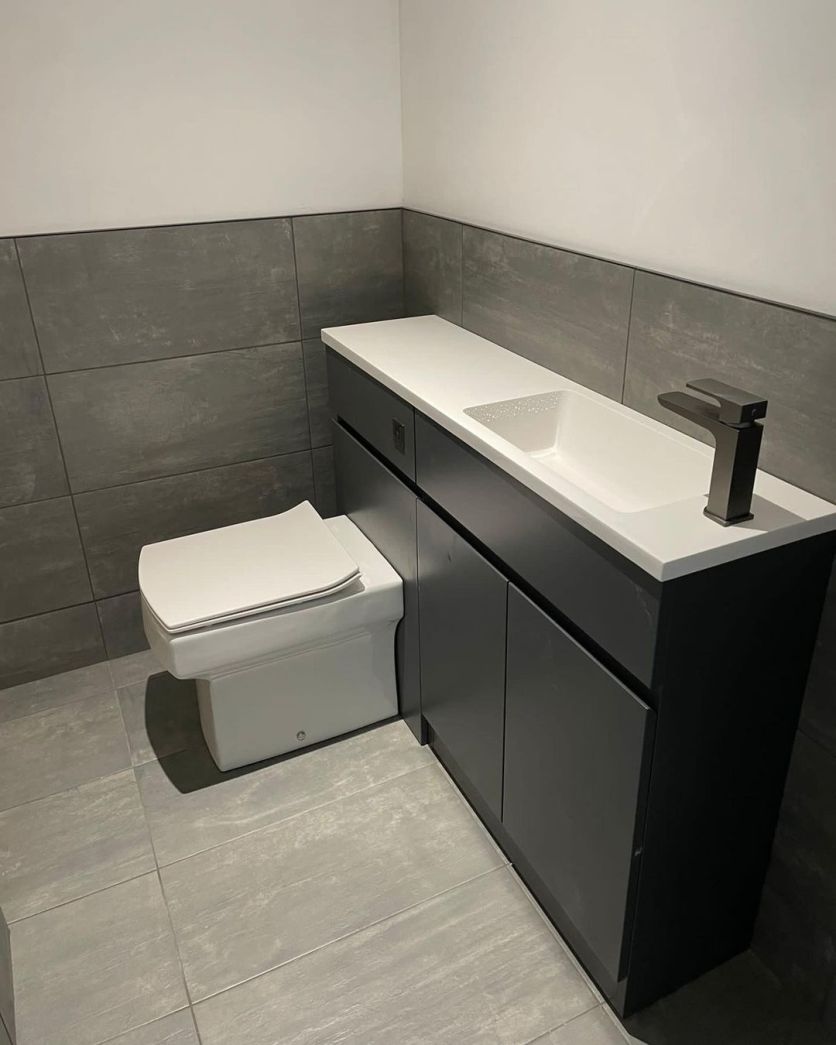 Hudson Vanity & WC Unit in Charcoal
