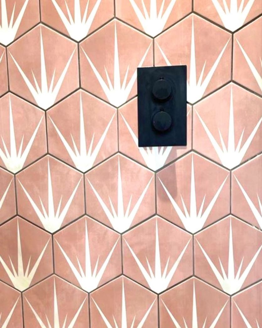 Lotus Hex Matt Pink Hexagon Porcelain Tile