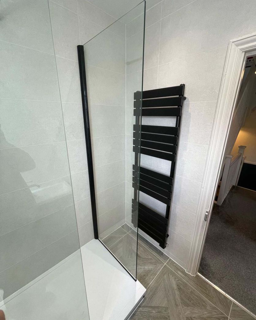 Rosa Matt Black Heated Towel Rail