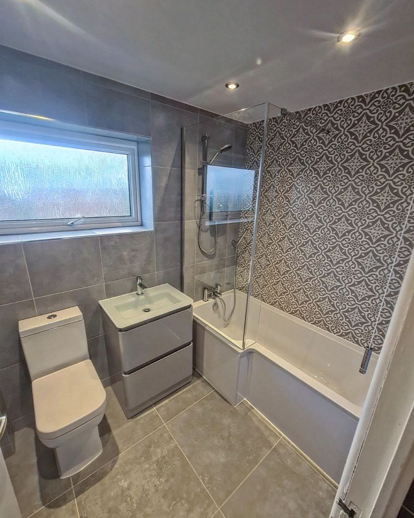 Chard Grey Ornate Ceramic Tile