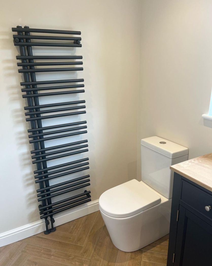 Uzon Anthracite Heated Towel Rail