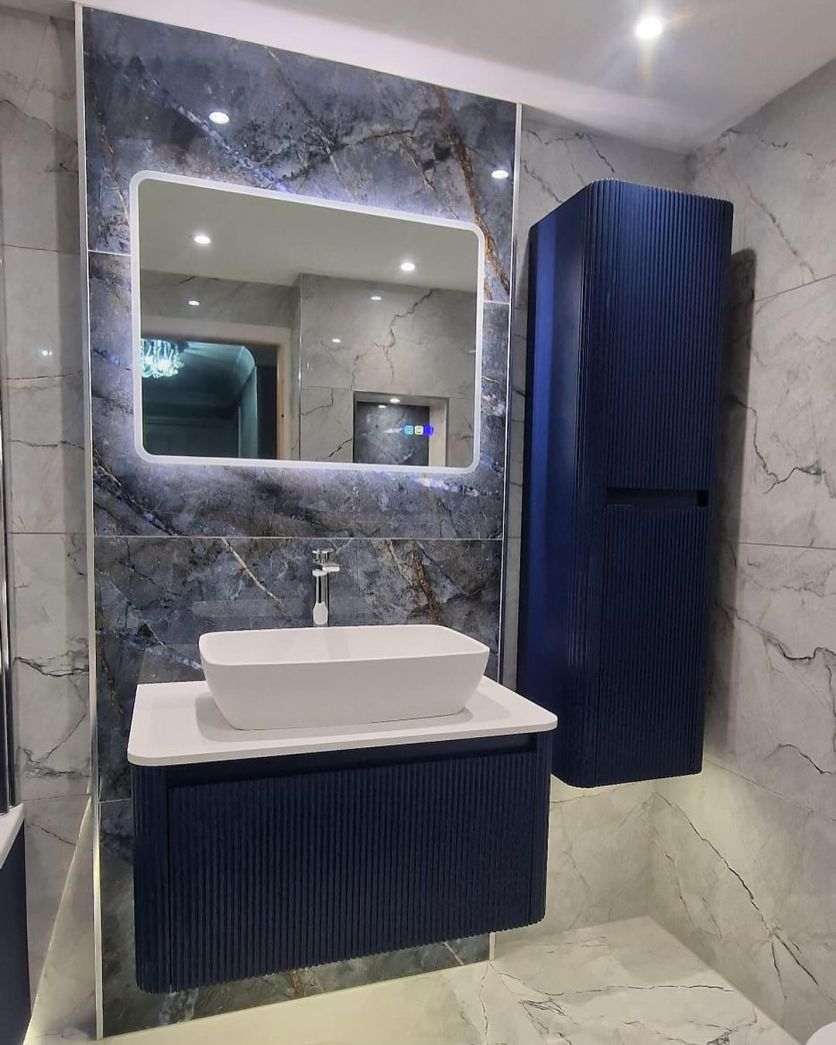 Stockton Blue Gloss Porcelain Tile
