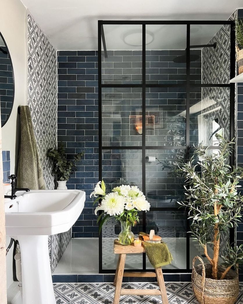 Napoli Marine Gloss Porcelain Brick Tile