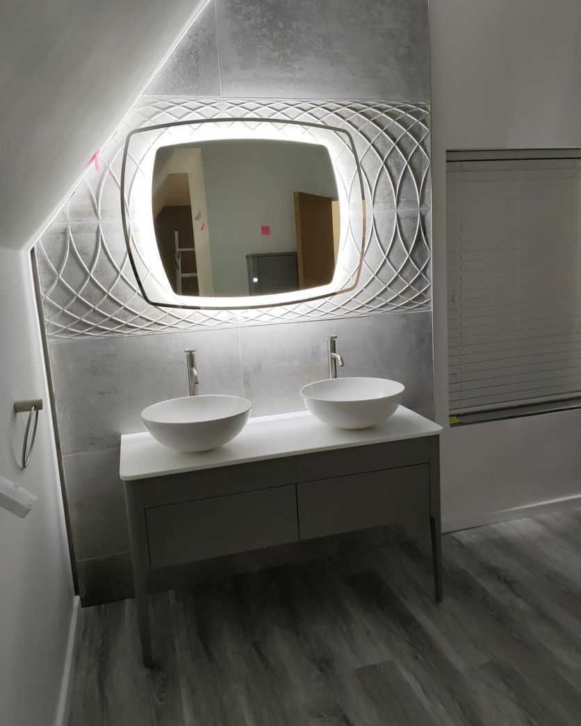 Talbot LED Mirror With Glass Surround