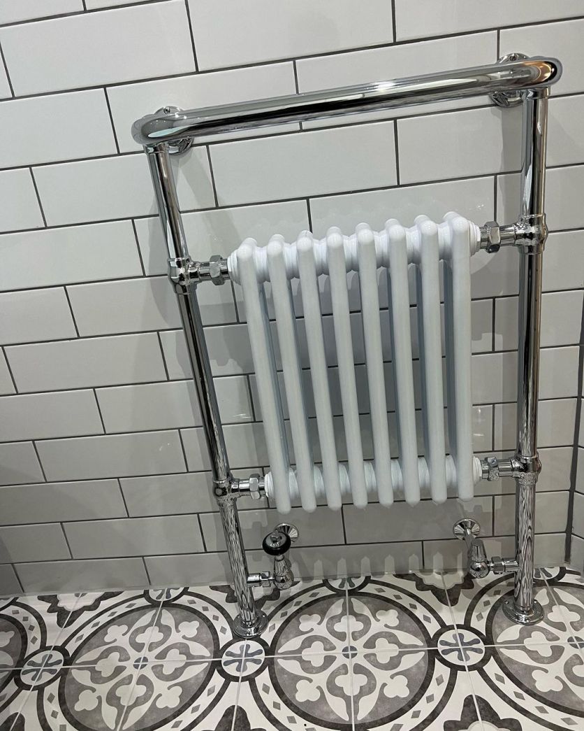 Hive White & Chrome Heated Towel Rail