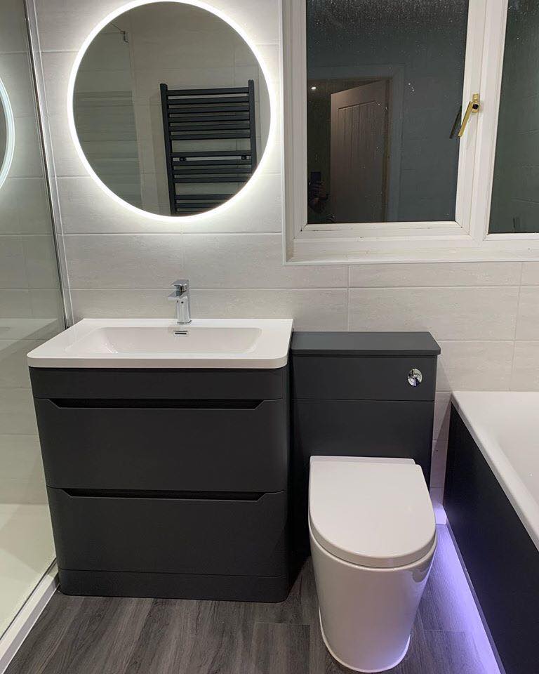 Ellis Floor Standing Vanity Unit in Charcoal