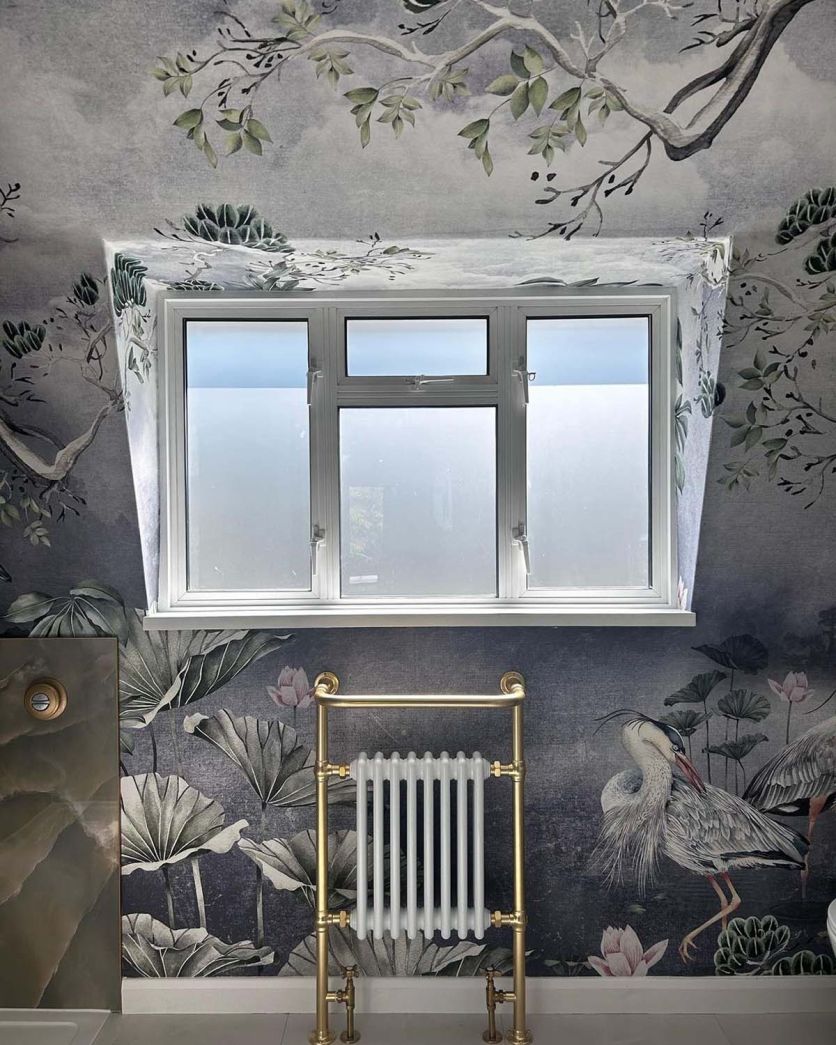 Hive White & Gold Heated Towel Rail