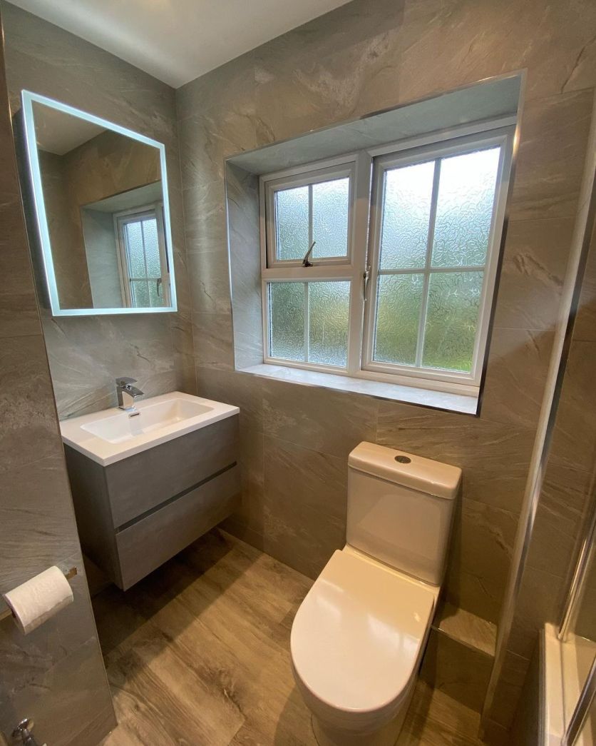 Galyn Wall Mounted Vanity Unit in Concrete