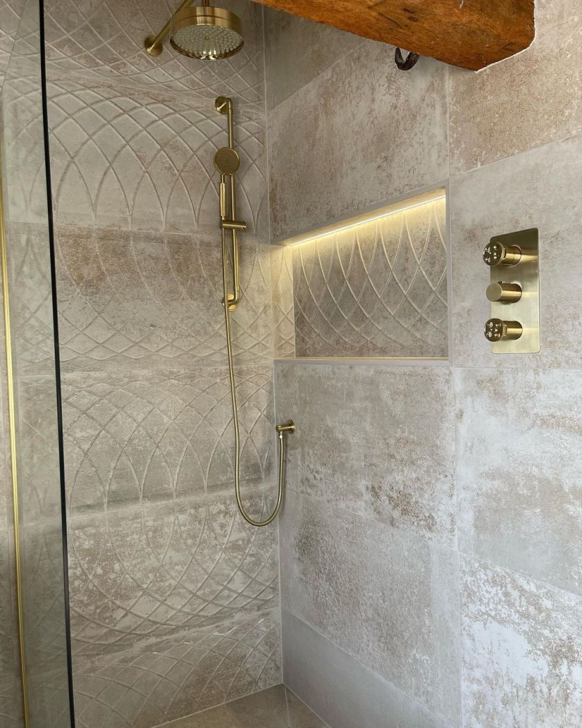 Urban Brushed Gold Concealed Valve Shower Pack