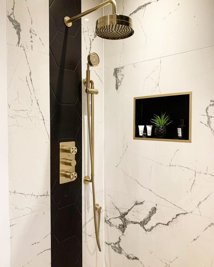Urban Brushed Gold Concealed Valve Shower Pack