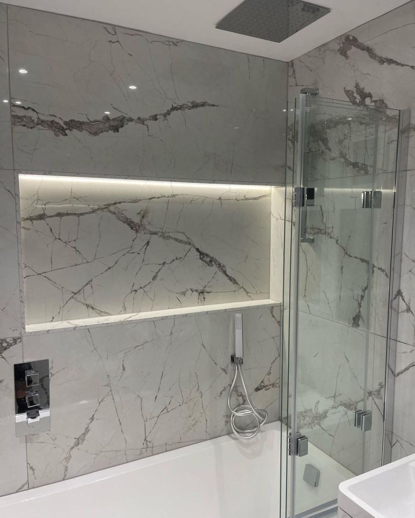 Kelto White Marble Gloss Porcelain Tile