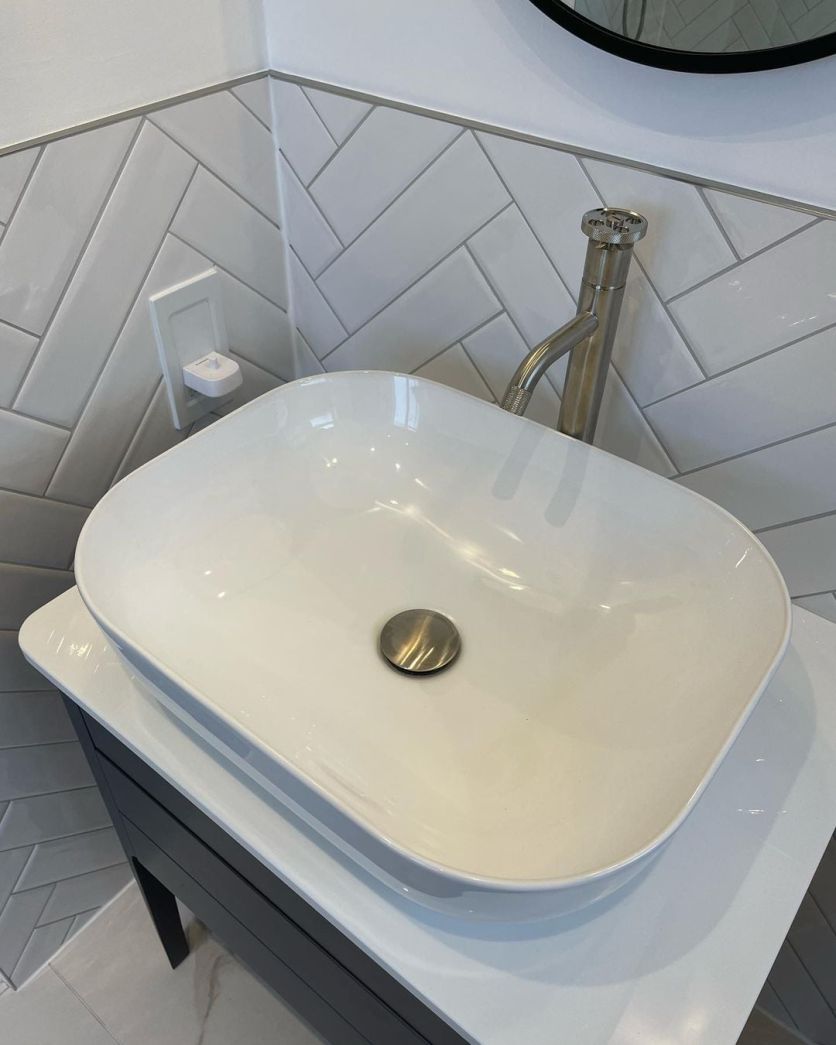 Urban Brushed Nickel Tall Basin Mixer Tap