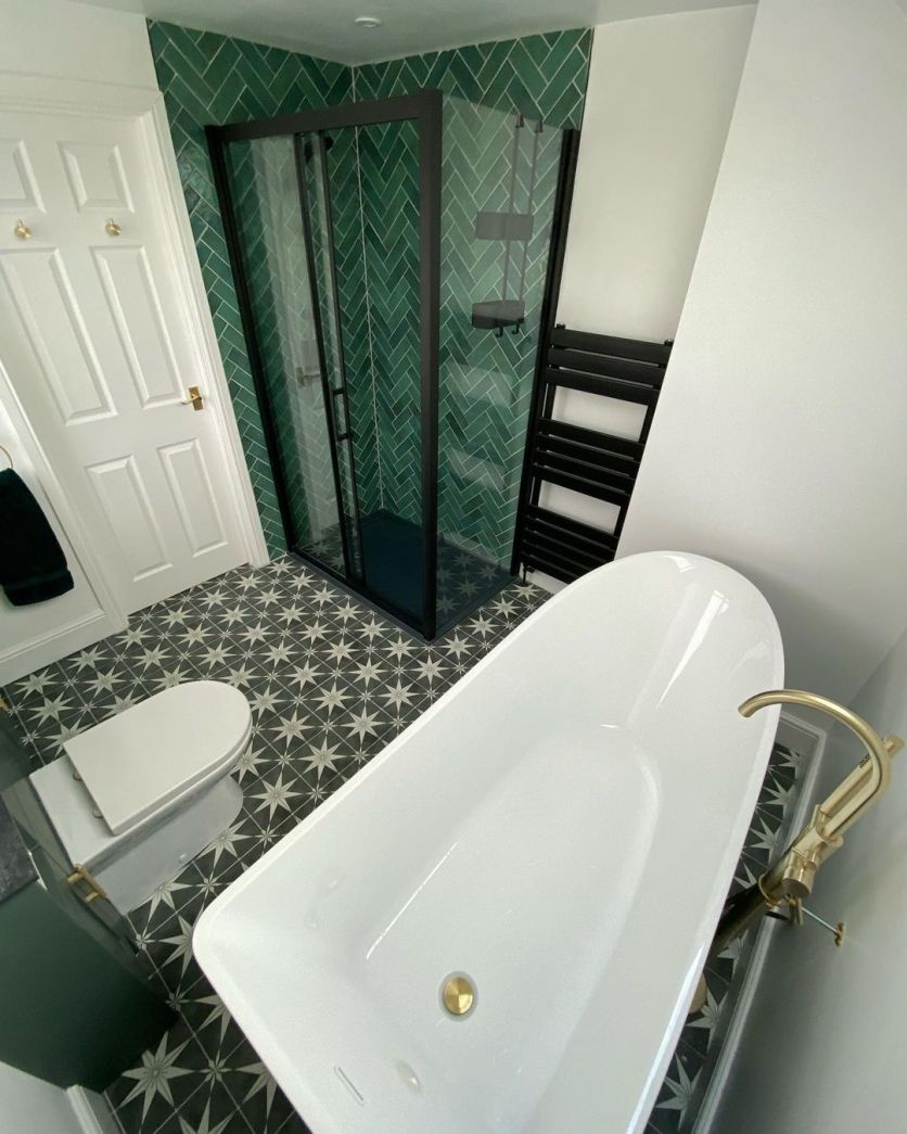 Fabio Black Sliding Shower Door