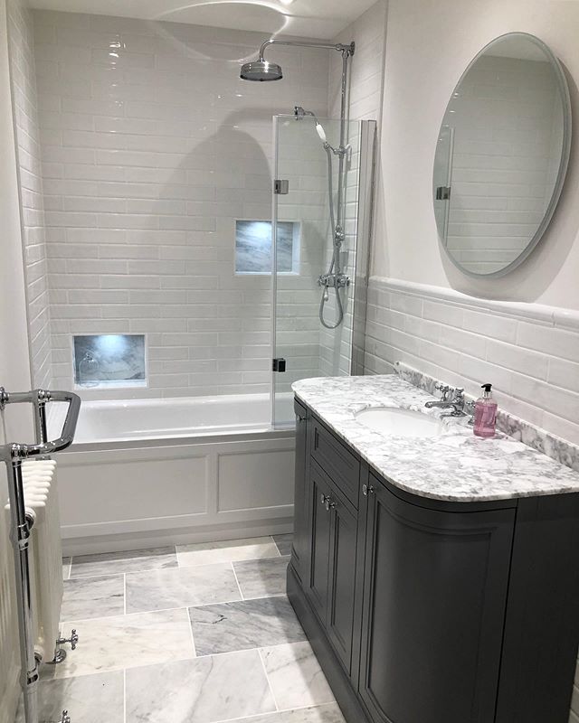 Richmond Curved Light Grey Vanity Unit