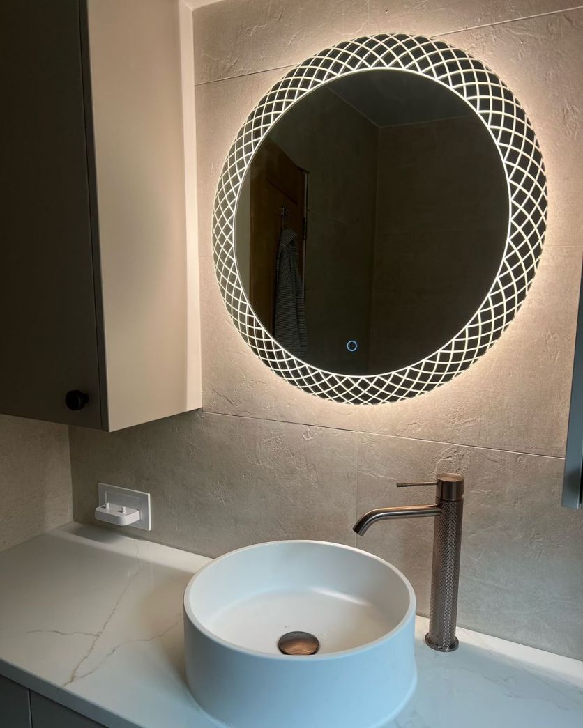 Crystal Round LED Mirror with Demister