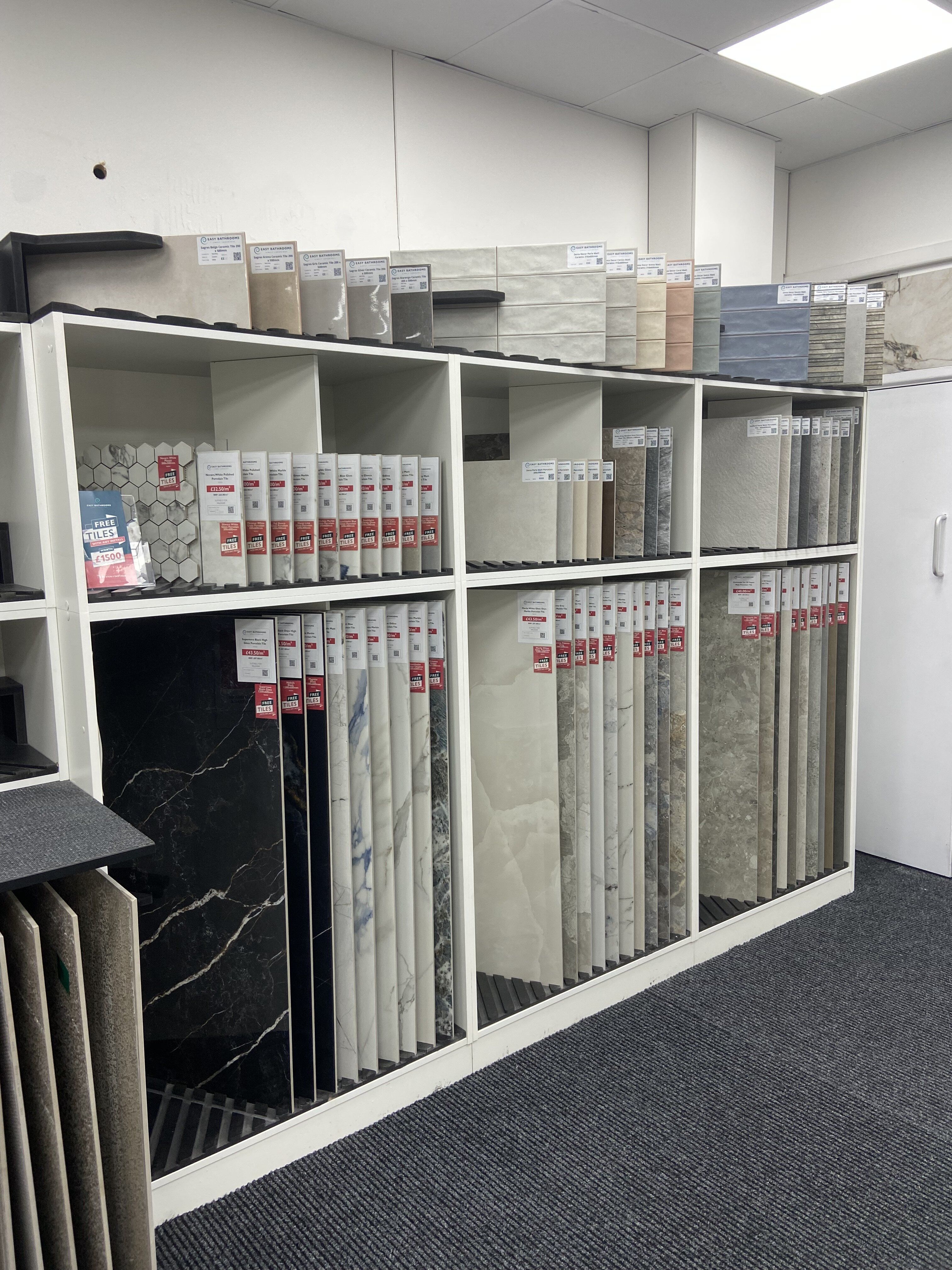 Range of tiles in Easy Bathrooms & Tiles Newbury