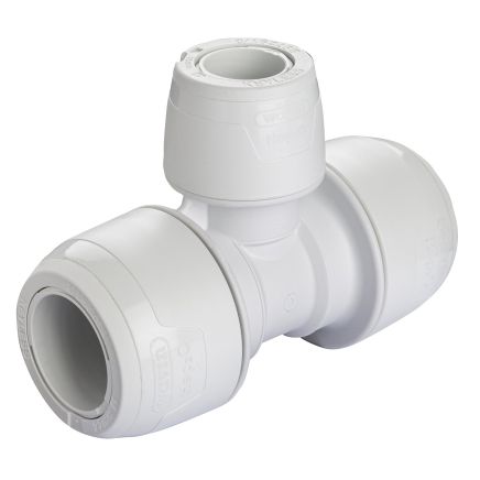 Wavin Hep2O Keyless White Plastic Branch Reduced Tee 90° 22x22x15mm
