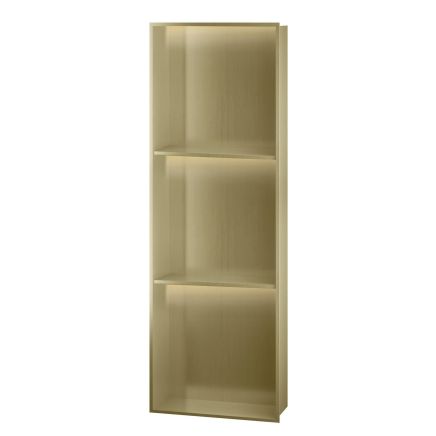 Montaro Brushed Gold LED Recessed Shower Niche with Shelf 300x920mm