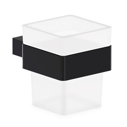 Elora Matt Black Toothbrush Tumbler and Holder
