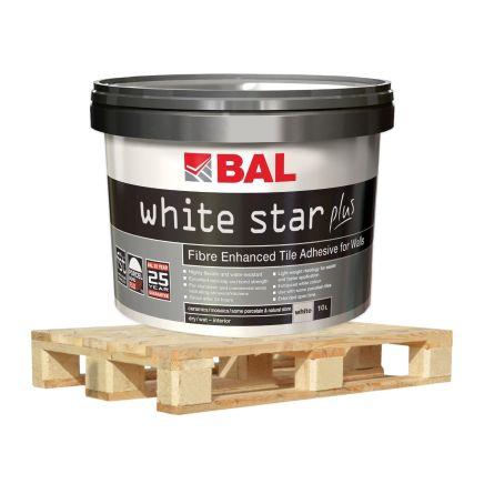 BAL White Star Plus Ready Mixed Adhesive – 10L (Half Pallet Deal - 22 Tubs)