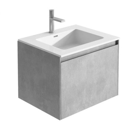 Odion Concrete Wall Hung Vanity Unit with White Basin 500mm
