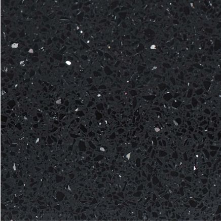 Quartz Stone Midnight Black Tile 300x600mm