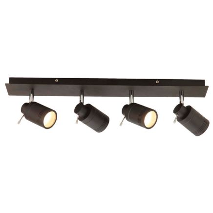 Seattle Matt Black 4 Spotlight Ceiling Plate