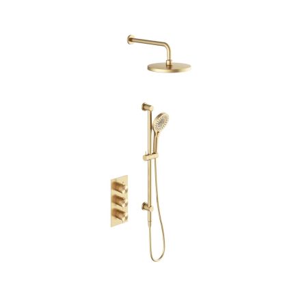 Moray Champagne Gold Concealed Valve Shower Pack
