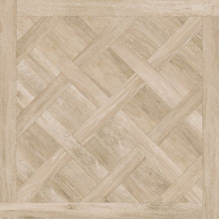 Axton Beige Parquet Wood Effect Porcelain Tile - 600x600mm