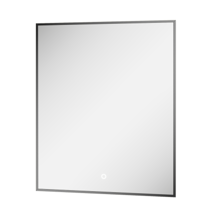 Rione Gunmetal Rectangular Backlit LED Heated Mirror 600x725mm