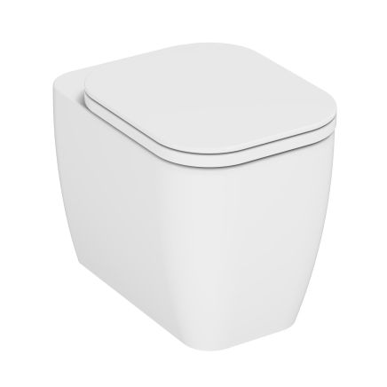 Micheli Gloss White Rimless Back to Wall Toilet with Soft Close Seat