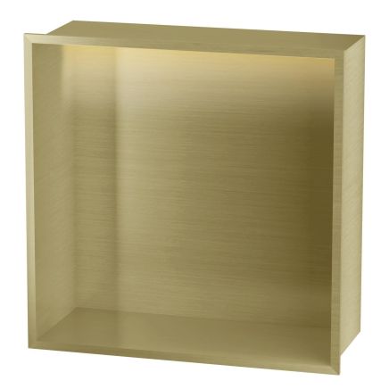 Montaro Brushed Gold LED Shower Niche 300x300mm