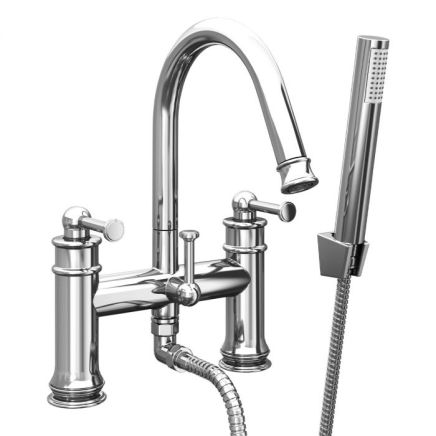 Rainford Chrome Traditional Bath Shower Mixer Tap