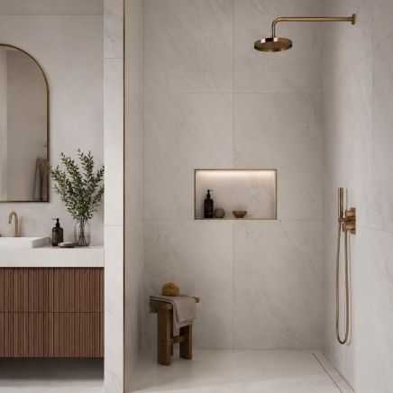 Ventura Rio White Matt Porcelain Marble Effect Tile 1200x600mm