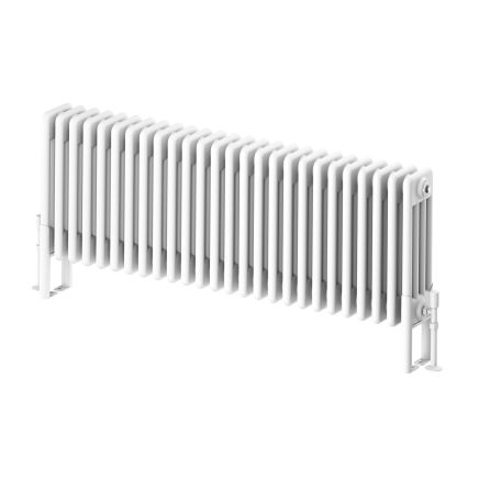 Upton White Quadruple Horizontal Column Radiator - 400x1190mm
