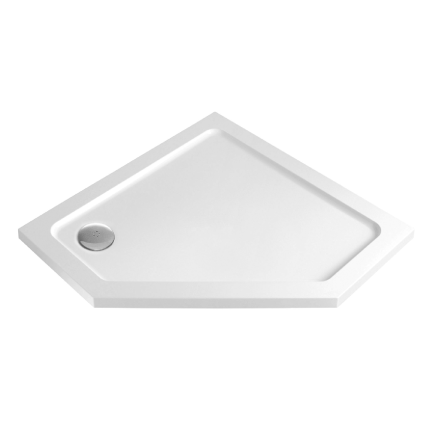 Low Profile Non Slip Pentagon Shower Tray 900x900mm