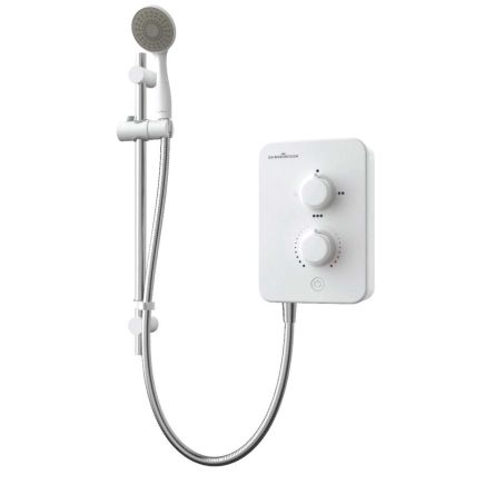 Aqualisa Gainsborough Polar White Slim Mono Electric Shower 8.5kW