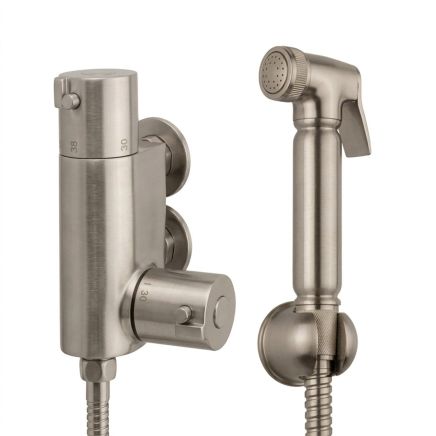 Brushed Nickel Douche Thermostatic Mixer Valve